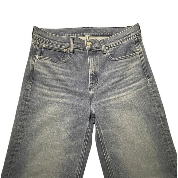 AYR Secret Sauce Jeans Women 33x31 Blue Wide Leg High Rise Mid Wash Stretch Boho